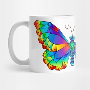 Rainbow Polygonal Butterfly Mug